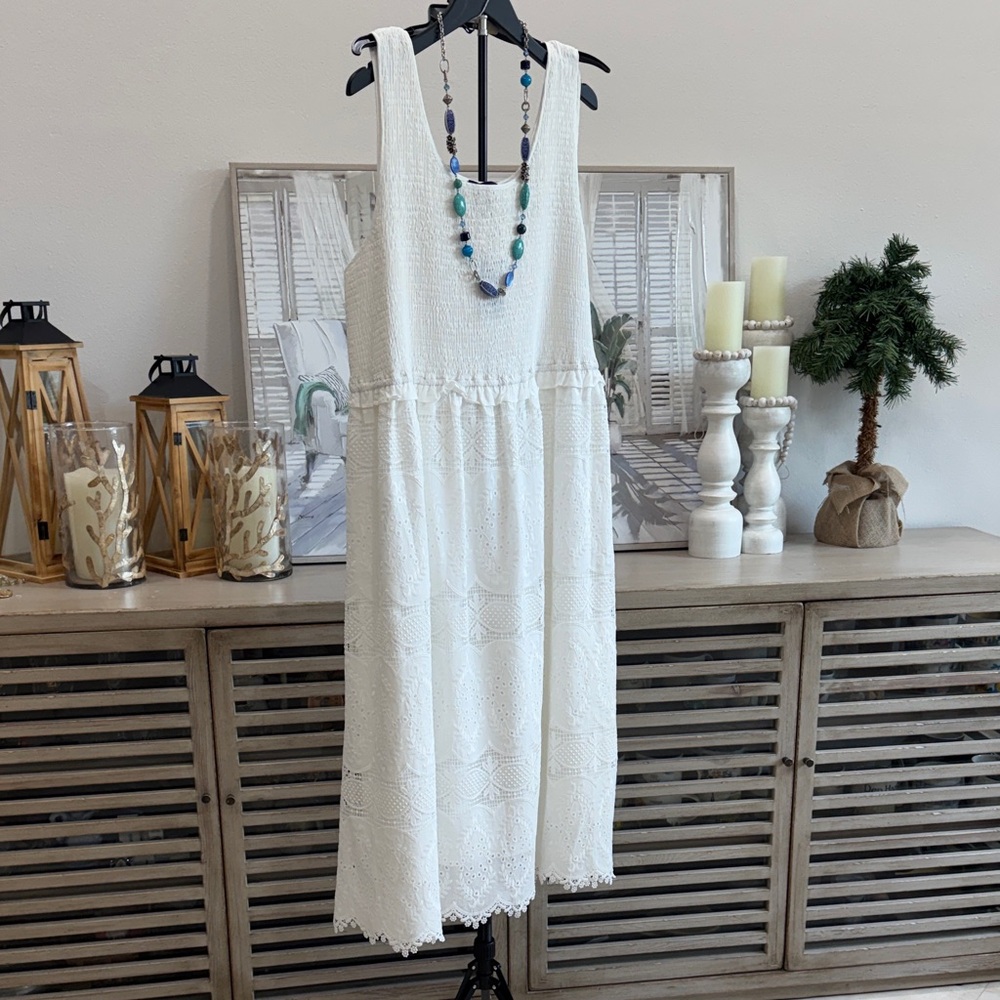 Skies Are Blue White Dress